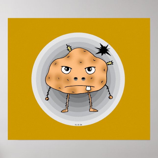 Poster Pomme de terre en colère (Devant)