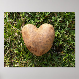 Poster Pomme de terre en forme de coeur
