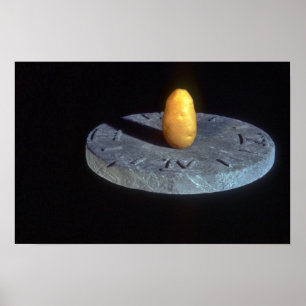 Poster Pomme de terre sur le cadran solaire antique