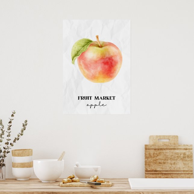 Poster Pomme du marché aux fruits (Cuisine)