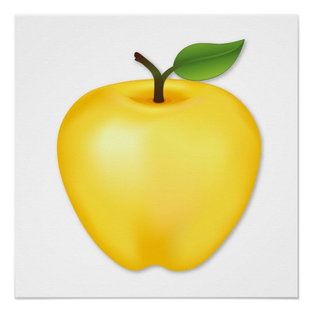 Poster Pomme Golden Delicious (Devant)