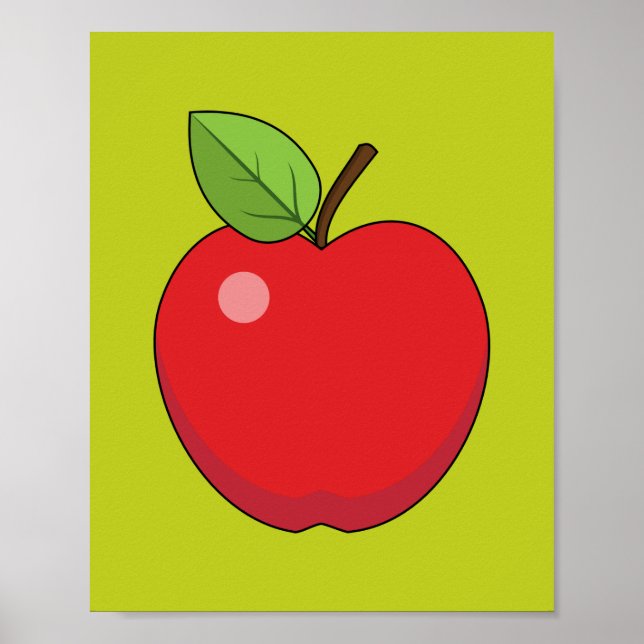 Poster Pomme rouge (Devant)