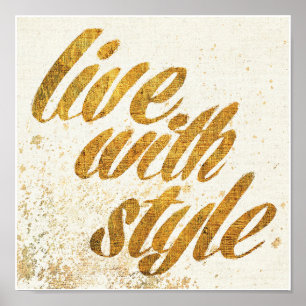 Poster Pomme sauvage Live With Style - Citation Fille