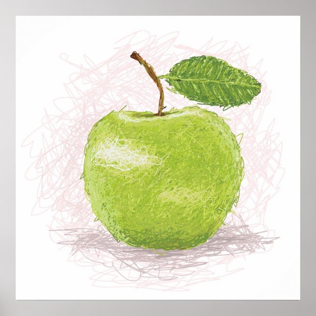 Poster pomme verte (Devant)