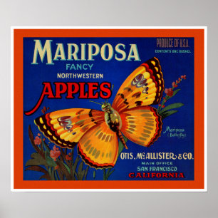 Poster Pommes de Mariposa