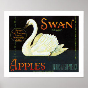 Poster Pommes de marque de cygne