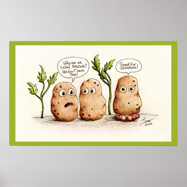 Poster Pommes de terre amusantes (Devant)
