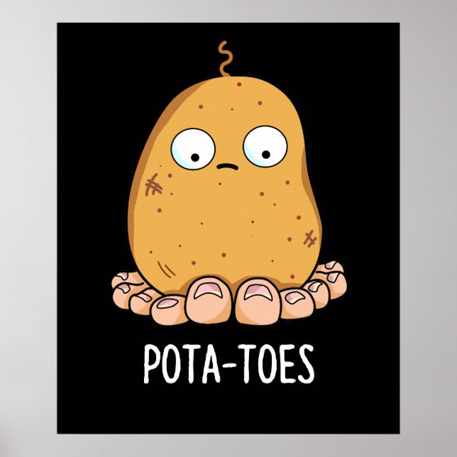 Poster Pommes de terre amusantes Pommes de terre avec ort (Devant)