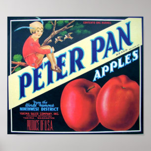 Poster Pommes du Nord-Ouest de la marque Peter Pan Yakima