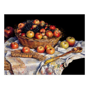 Poster Pommes et raisins