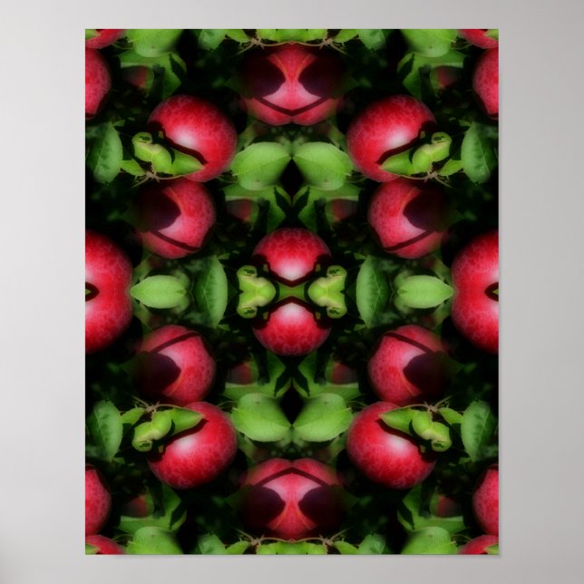 Poster Pommes McIntosh Sur L'Arbre Nature Abstraite (Devant)