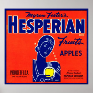 Poster Pommes occidentales de fruits