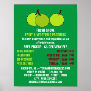 Poster Pommes vertes, Graveurs Publicité