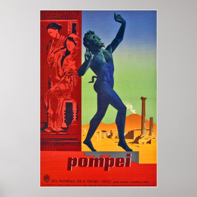 Poster Pompéi Sculptures et Art, Naples, Italie (Devant)