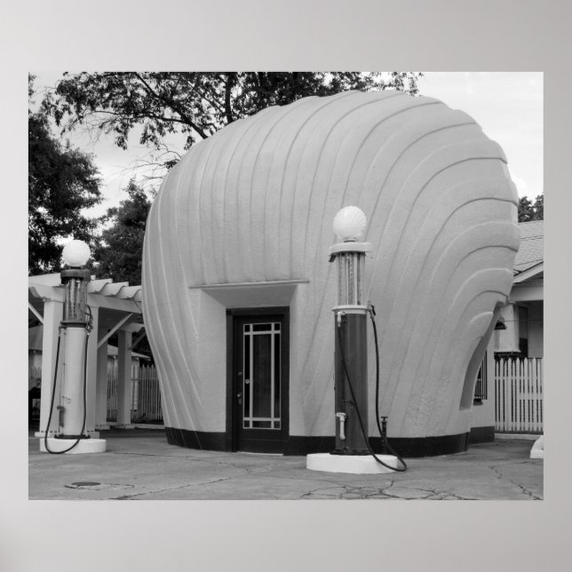 Poster Pompes à gaz anciennes visibles (Devant)