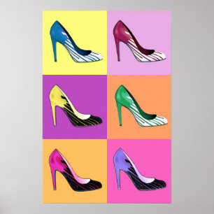 Poster Pompes Stiletto Pop Art / Chaussures / Talons