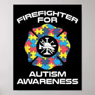 Poster Pompier Autisme Apparel - Meilleurs Pompiers Des