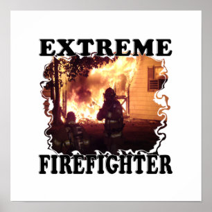Poster Pompier extrême