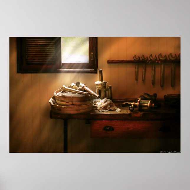 Poster Pompier - L'humble tuyau d'incendie (Devant)