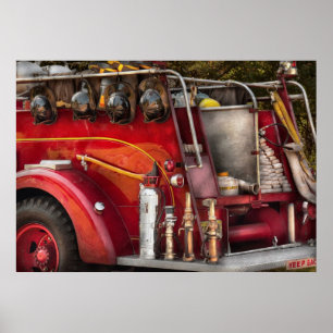 Poster Pompier - Prêt pour le feu