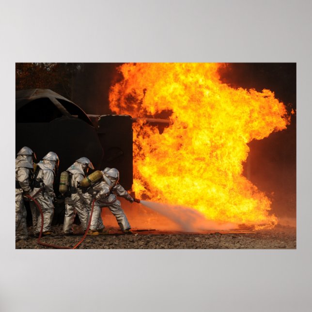 Poster Pompiers de la Force aérienne (Devant)