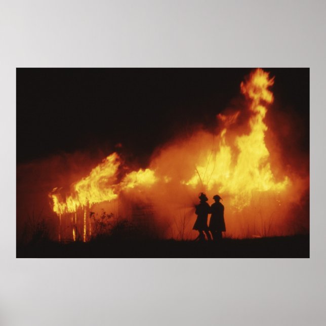 Poster Pompiers et incendie - (Devant)