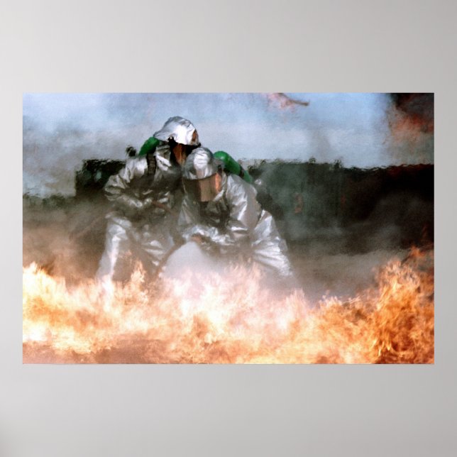 Poster Pompiers militaires (Devant)