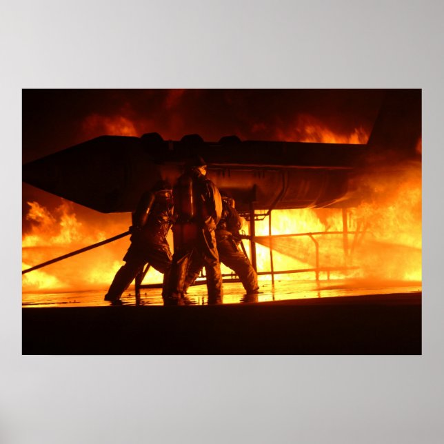 Poster Pompiers militaires (Devant)