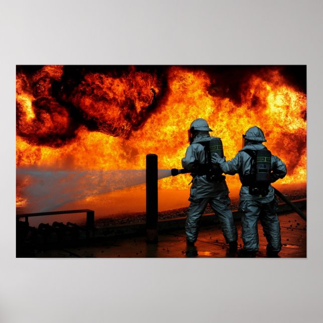 Poster Pompiers militaires (Devant)