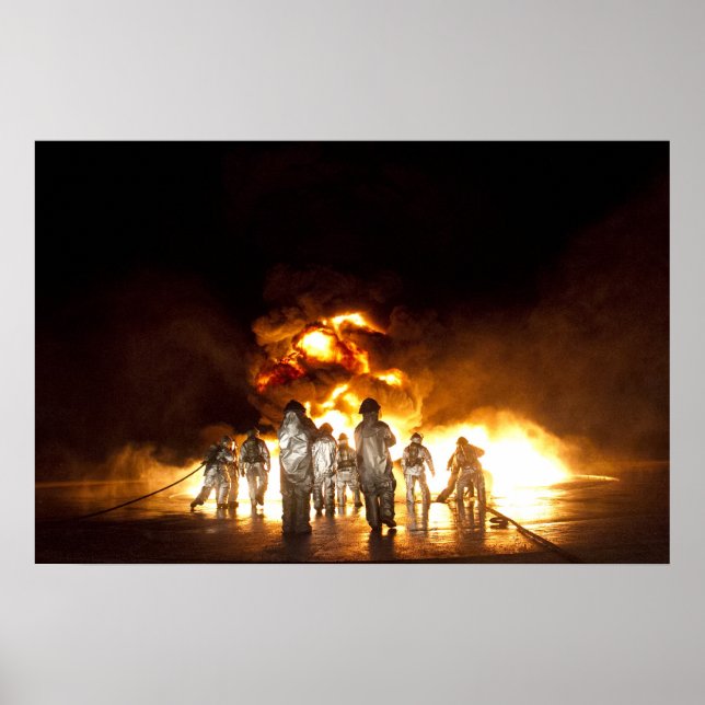 Poster Pompiers militaires (Devant)
