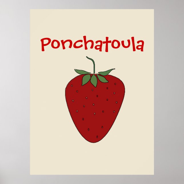 Poster Ponchatoula LA fraise (Devant)