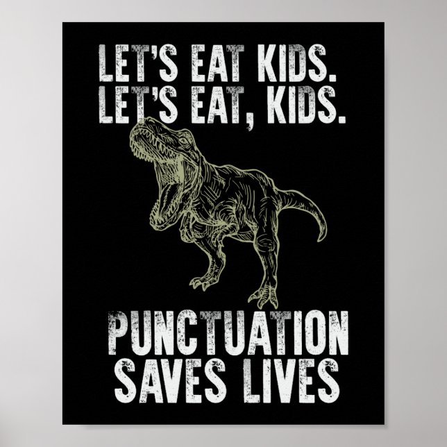 Poster Ponctuation Sauve des vies École drôle Enseignant (Devant)