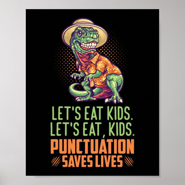 Poster Ponctuation Sauve des vies École drôle Enseignant (Devant)