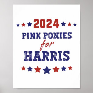 Poster Ponies Pour Kamala-harris 2024