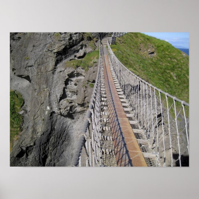 Poster Pont à corde historique de Carrick-a-rede, Nord (Devant)