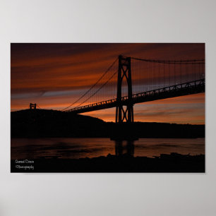 Poster Pont à Sunset