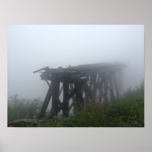 Poster Pont abandonné au-dessus du goulet des chevaux mor