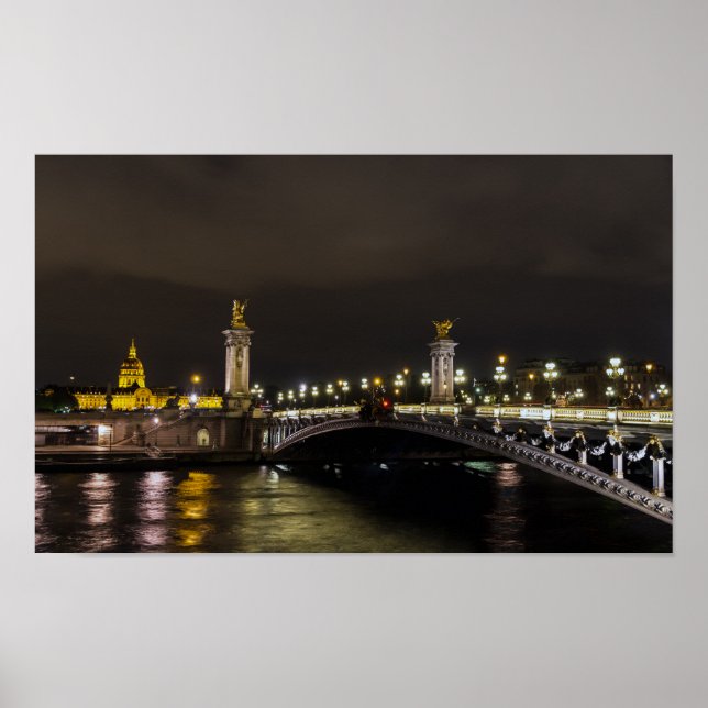 Poster Pont Alexandre III et Non valide la nuit (Devant)