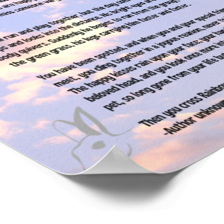 Poster Pont arc-en-ciel poème dans les nuages