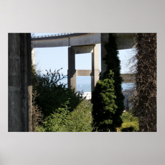 Poster Pont Astoria-Megler Avec Voilier