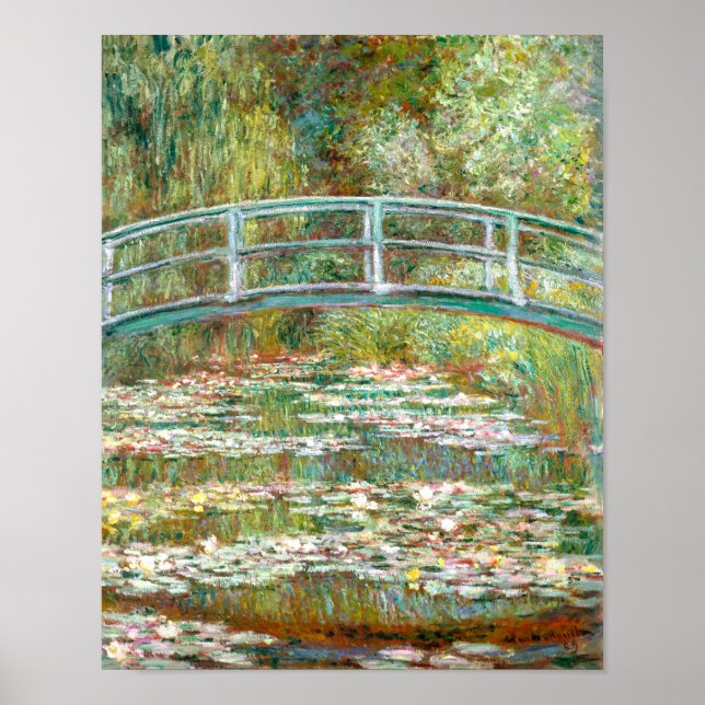 Poster Pont au-dessus de l'étang des nénuphars | Claude M (Devant)