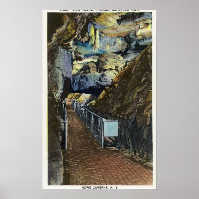Poster Pont au-dessus du chaos montrant Rocher équilibré (Devant)