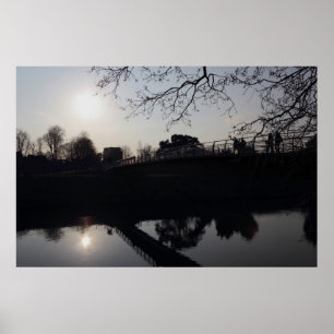 Poster Pont au-dessus d'une rivière