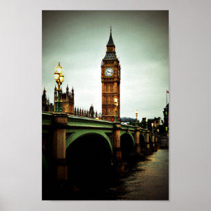 Poster Pont Big Ben Queen Elizabeth Tower Westminster