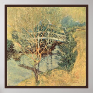 Poster Pont blanc par Twachtman, Impressionnisme vintage