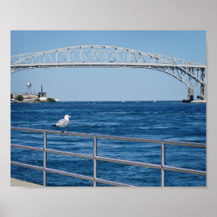 Poster Pont Blue Water, Port Huron, MI