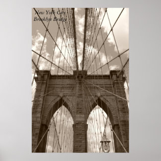 Poster Pont Brooklyn de New York