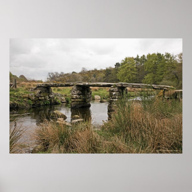 Poster Pont Clapper Dans Le Parc National Dartmoor (Devant)