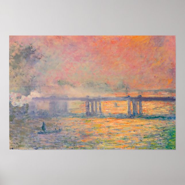 Poster Pont Claude Monet Charing Cross (Devant)