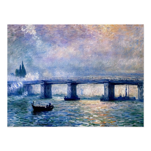 Poster Pont Claude Monet Charing Cross (1903) (Devant)